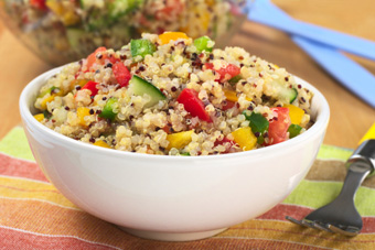 Sesame ginger quinoa almond chicken photo